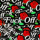Fuck Off Rose Black Sticker