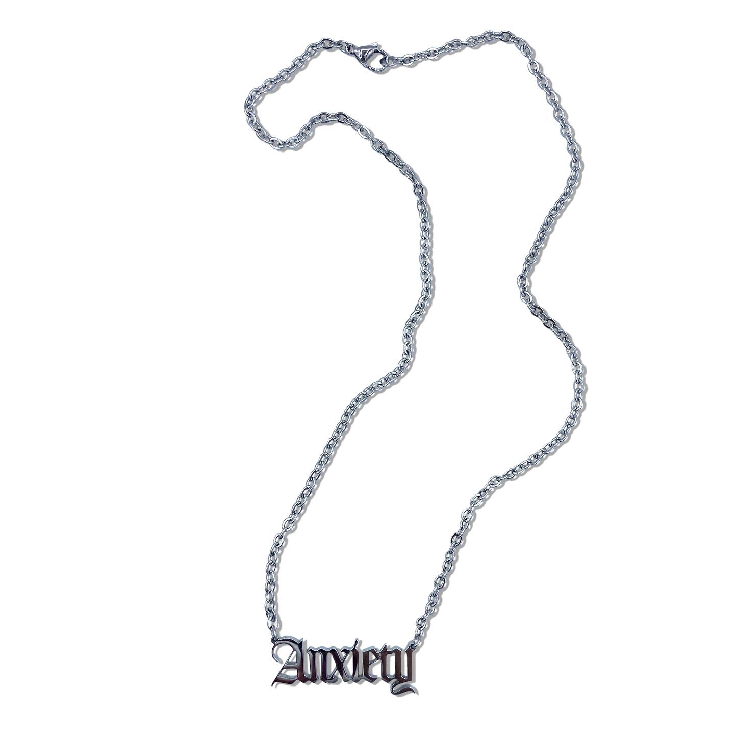 Anxiety Silver Chain Necklace