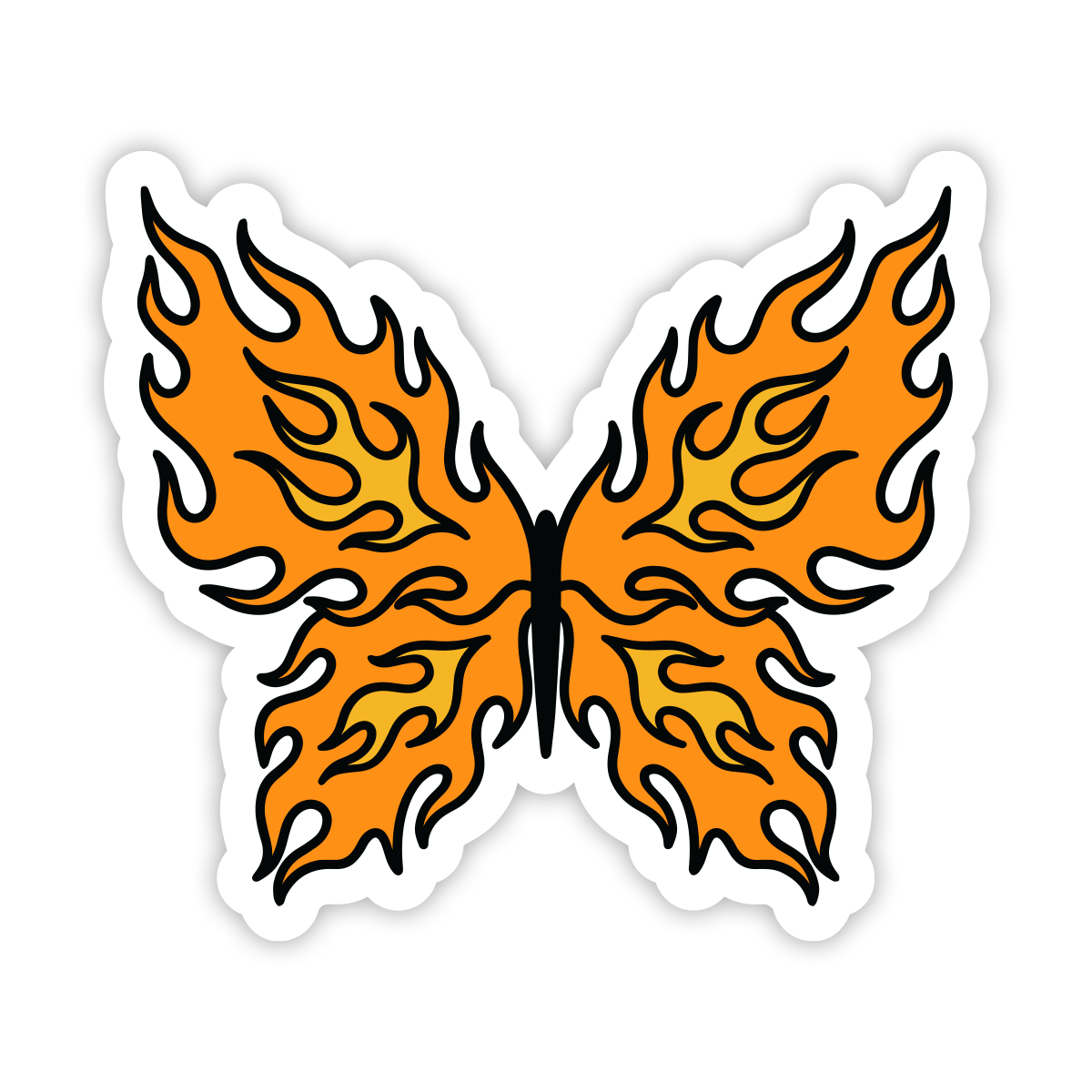 Butterfly Flame Sticker