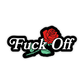 Fuck Off Rose Black Sticker