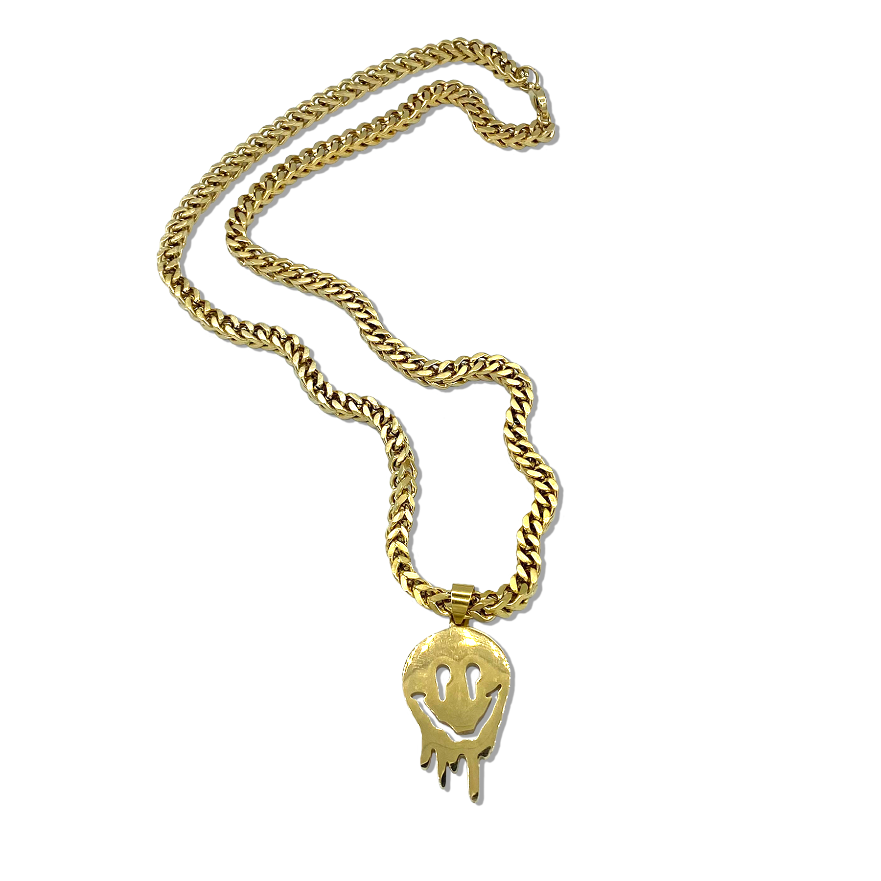 Artist Collective Drip Face 22 Gold Chain Necklace