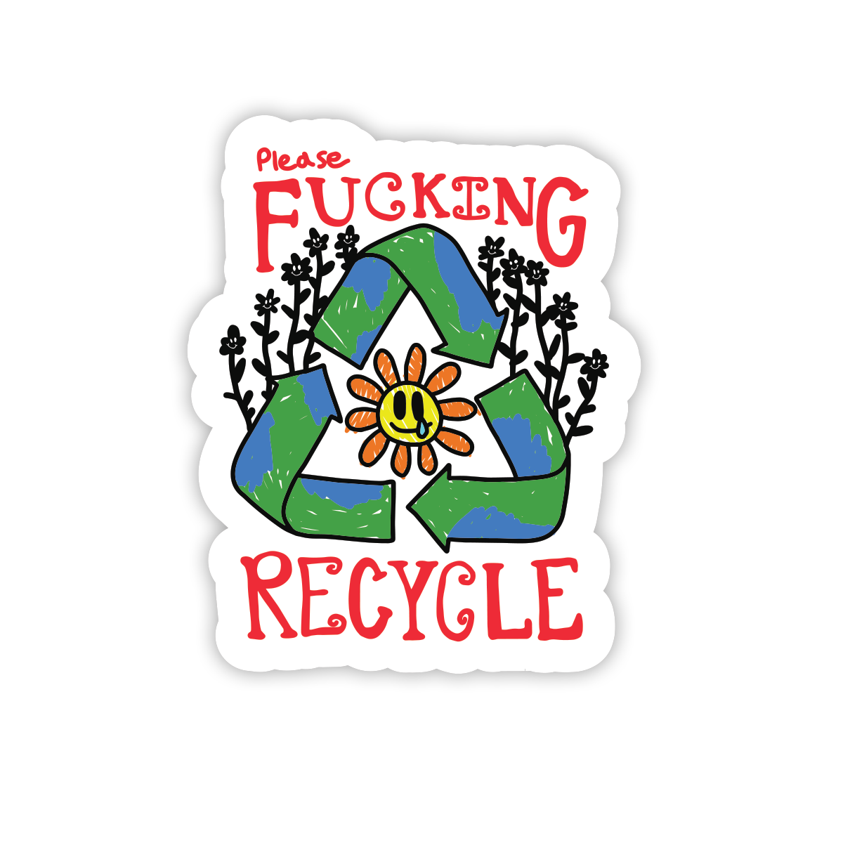 Please Recycle Sticker