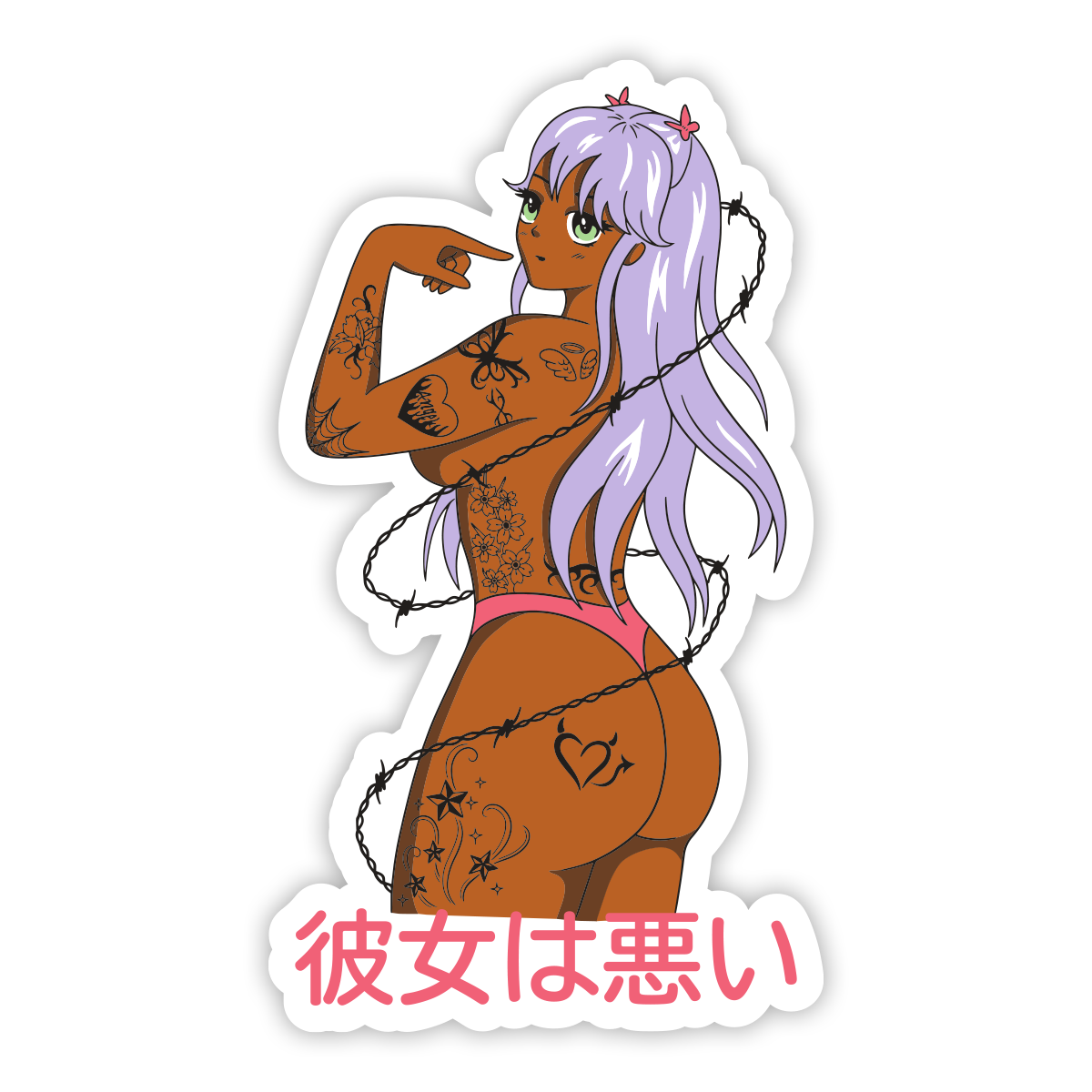 She Bad Purple Sticker
